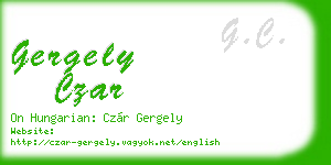 gergely czar business card