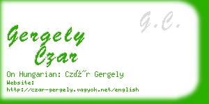 gergely czar business card